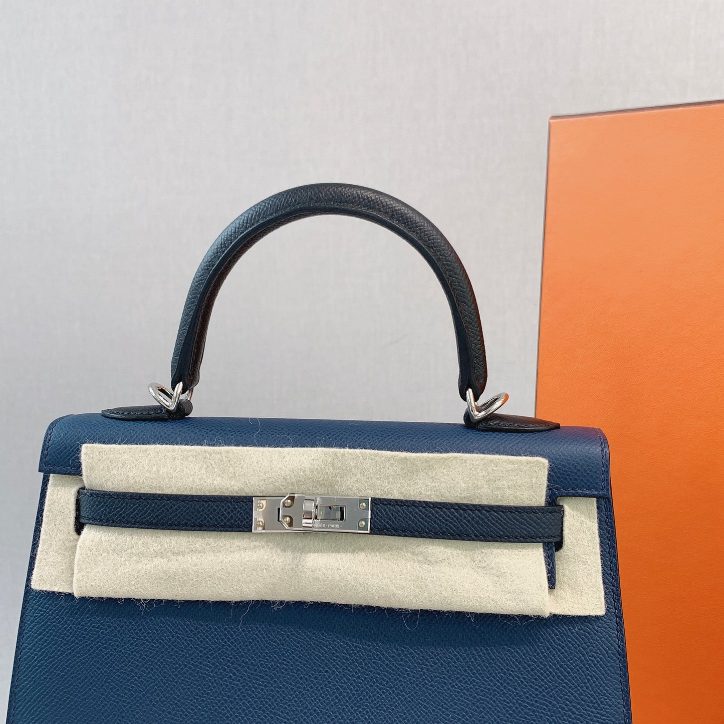 Hermès Kelly 25 Epsom Bleu De Prusse